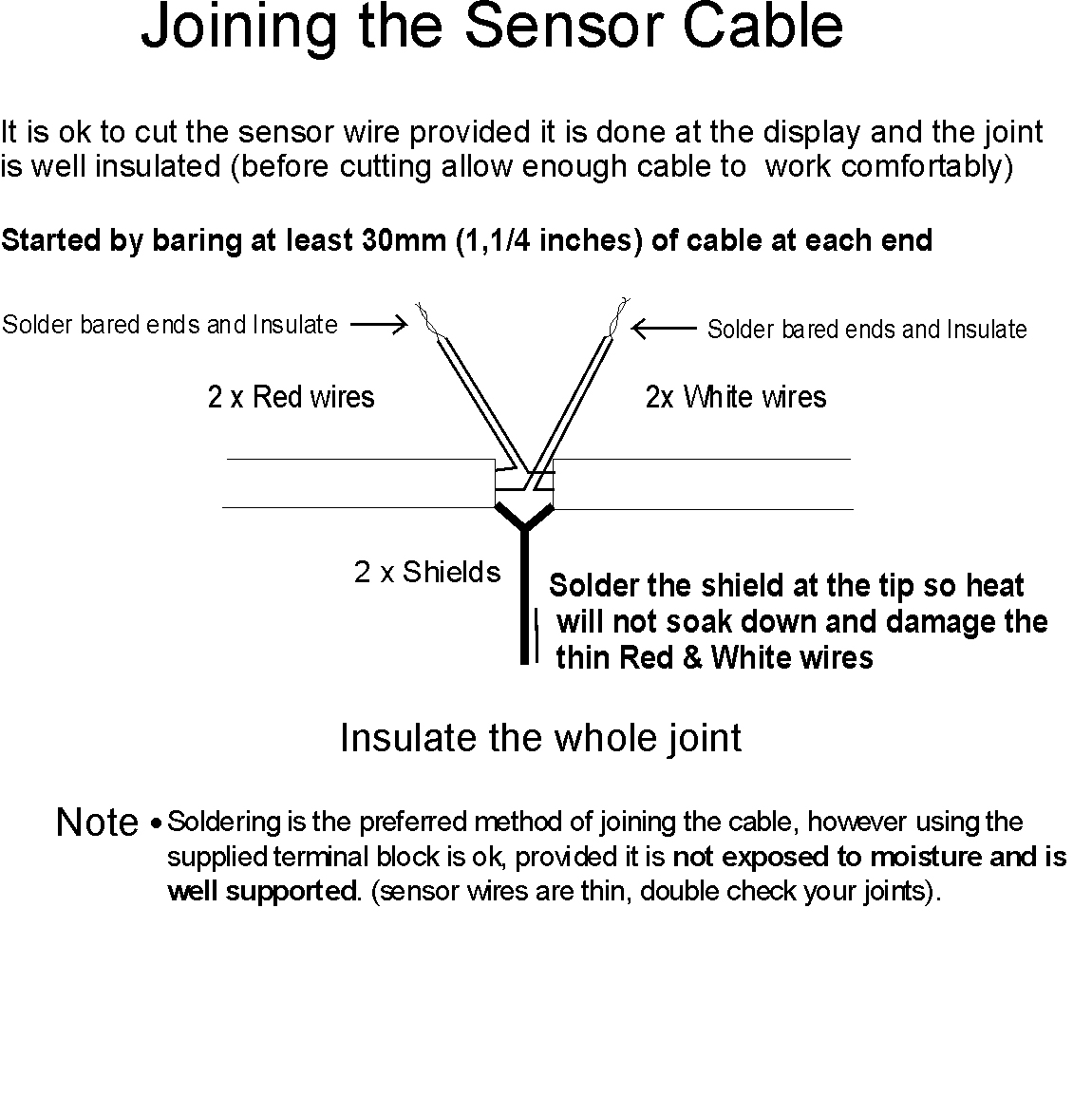 Engine Watchdog sensor cable joint